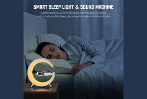 چراغ رومیزی، شارژر بی سیم، ساعت رومیزی هوشمند، ساعت خواب ADONG Smart Light Sound Machine