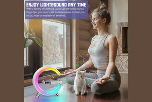 چراغ رومیزی، شارژر بی سیم، ساعت رومیزی هوشمند، ساعت خواب ADONG Smart Light Sound Machine