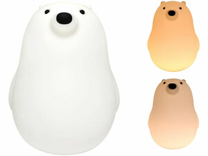 چراغ خواب رومیزی فانتزی قابل شارژ MUID white bear pat lamp silicone