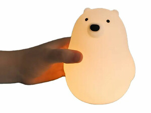 چراغ خواب رومیزی فانتزی قابل شارژ MUID white bear pat lamp silicone