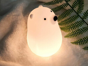 چراغ خواب رومیزی فانتزی قابل شارژ MUID white bear pat lamp silicone