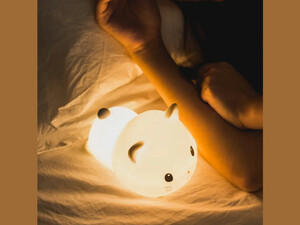 چراغ خواب فانتزی رومیزی قابل شارژ Silica gel night light cute cat