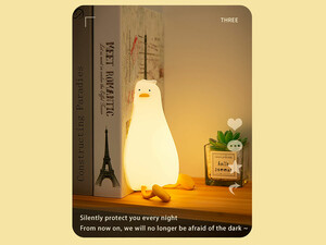 چراغ خواب فانتزی رومیزی قابل شارژ Festive LED Lying Flat Duck Lamp