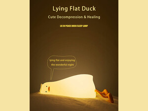 چراغ خواب فانتزی رومیزی قابل شارژ Festive LED Lying Flat Duck Lamp