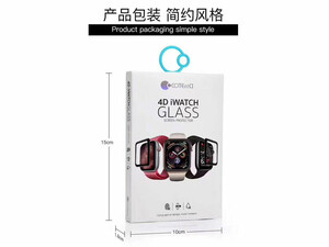 4D black frame steel film/full glue glass Watch 1/2/3 CS2216-38 38mm