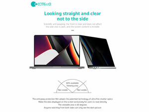 Blue-light-proof and peeping-proof screen soft film 12007 New Macbook Pro"14(A2242)