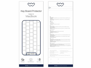 محافظ صفحه کلید مک بوک پرو 13 اینچ 2020 و 2022 و مک بوک 16 اینچ ویوو WiWU Keyboard Protector Film MacBook 13 pro/2020 & 2022 & 16 inch