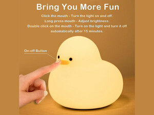 minimalist cute duck cartoon bedroom lamp