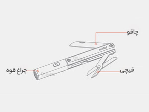 خرید ابزار سه کاره( چراغ قوه- قیچی-چاقو) شیائومی Multitool Xiaomi Nextool N1 flashlight-scissors-knife