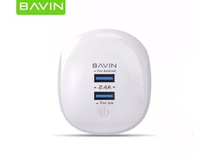 خرید شارژر دیواری و لامپ ال‌ای‌دی به همراه  کابل لایتنینگ باوین BAVIN PC363 2.1A Touch LED Lamp Quick Charger For Lightning