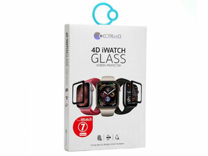 محافظ صفحه نمایش اپل واچ 45 میلی‌متری سری 7 و 8 کوتتسی Coteetci iWatch7/8 black frame full Glue tempered glass 45mm 24006-45