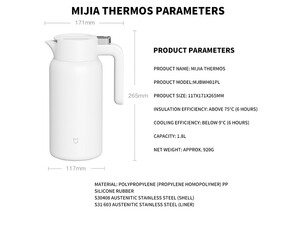 فلاسک میجیا شیائومی Xiaomi Mijia MJBWH01PL Thermos Bottle 1.8L