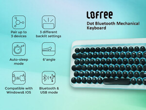 خرید کیبورد مکانیکی شیائومی Xiaomi LOFREE Keyboard EH112S Retro Mechanical Bluetooth JZJP01