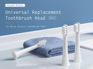 خرید سری یدک مسواک برقی شیائومی 3 تایی Xiaomi Mijia MBS302 Toothbrush Head for T100 Electric