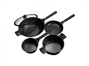 ست 4 تیکه ماهیتابه و قابلمه شیائومی Xiaomi Youpin Huohou Non-stick Super Platinum Frying Pan