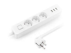 چند راهی و شارژر شیائومی 3 سوکت و 3 یو اس بی Xiaomi XMCXB04QM Mi Power Strip EU Plug
