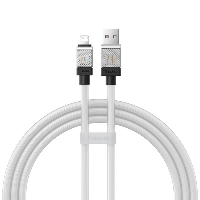 کابل شارژ USB به لایتنینگ بیسوس مدل CoolPlay CB000044 CAKW000401 طول 1 متر توان 2.4 آمپر