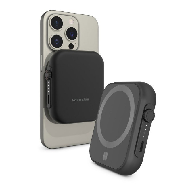 پاوربانک گرین لاین مدل MagSafe Trio ظرفیت 5000 میلی آمپر ساعت توان 20 وات