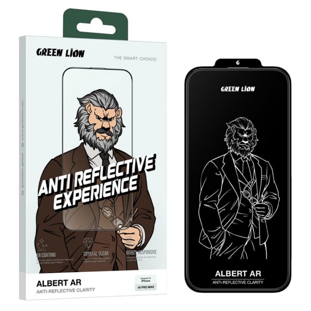 گلس ضد انعکاس نور گرین لاین Albert AR آیفون iPhone 16 Pro Max