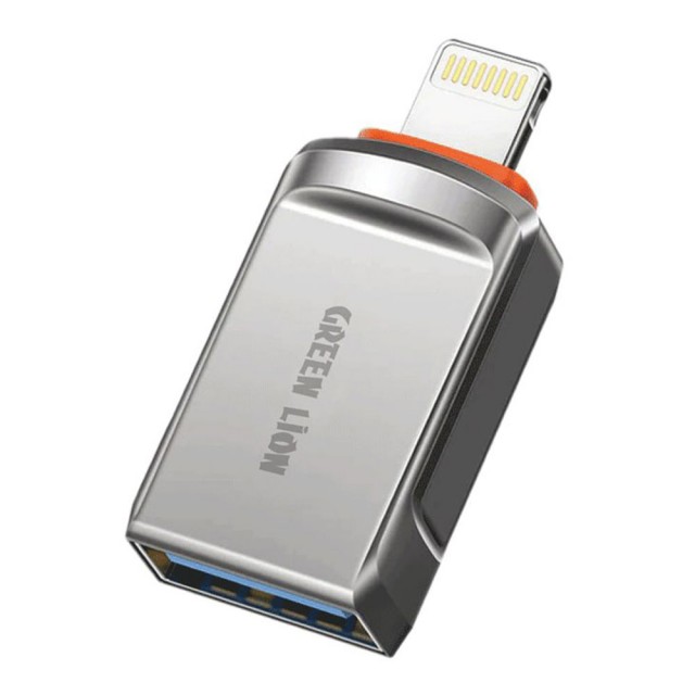 مبدل USB به لایتنینگ OTG آیفونی گرین لاین مدل GNOTGALTAGY