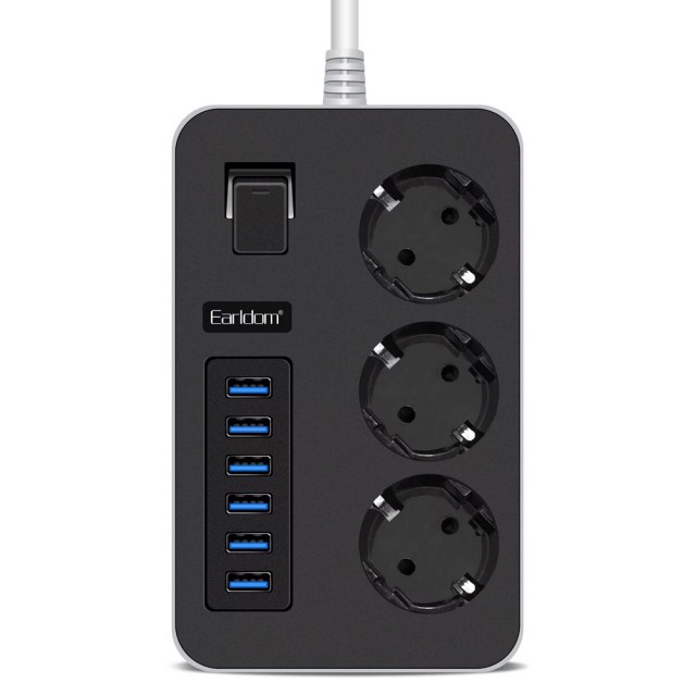 چندراهی و محافظ برق و شارژر ارلدام مدل ES-SC07 توان 3000 وات