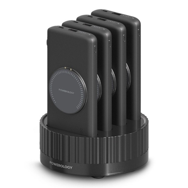 پاوربانک استیشن 4 در 1 پاورولوژی مدل PPBCHA2641 ظرفیت 10000 میلی آمپر ساعت توان 22.5 وات