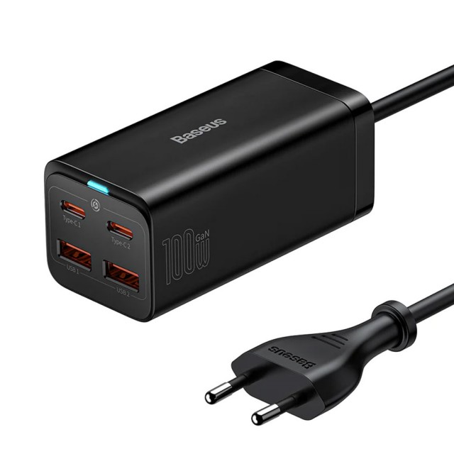 شارژر رومیزی بیسوس GaN3 Pro Desktop CCDK100UE توان 100 وات