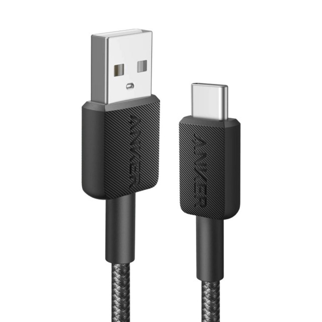 کابل شارژ USB به Type-C انکر 322 مدل A81H5 طول 0.9 متر توان 3 آمپر