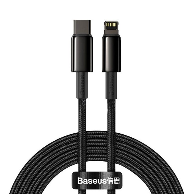 کابل شارژ Type-C به لایتنینگ بیسوس مدل Tungsten Gold CATLWJ-A01 طول 2 متر توان 20 وات