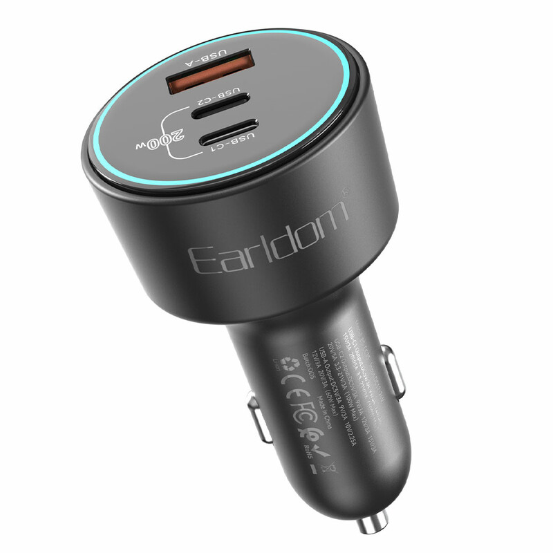 شارژر فندکی ارلدام مدل CC35 توان 200 وات