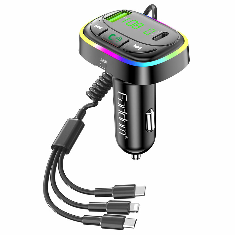 شارژر فندکی و اف ام پلیر بلوتوثی ارلدام مدل M105 توان 3.1 وات