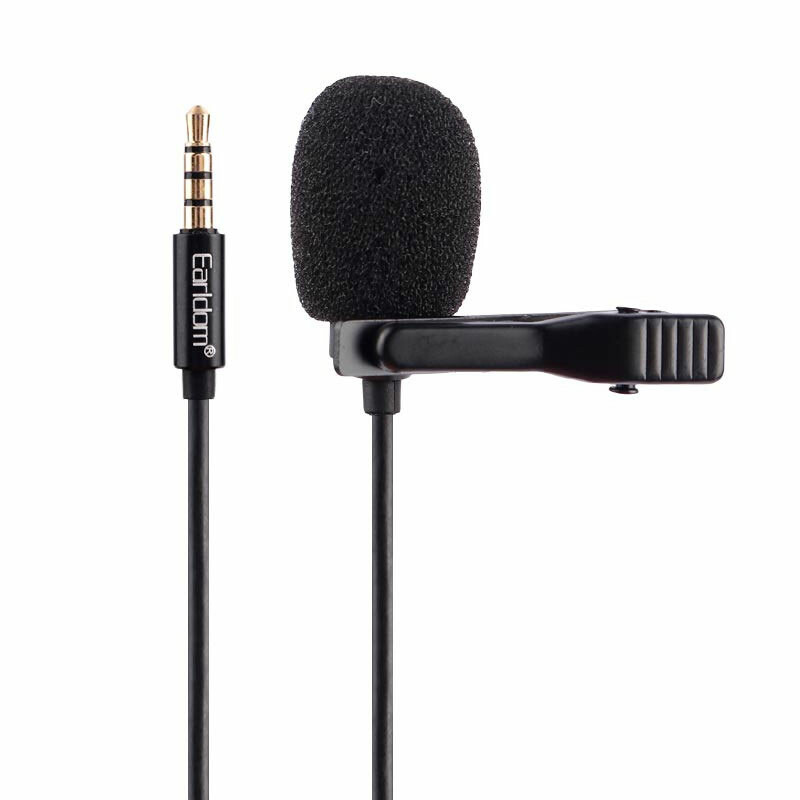 میکروفون یقه ای 3.5 میلیمتری ارلدام مدل E34 طول 2 متر