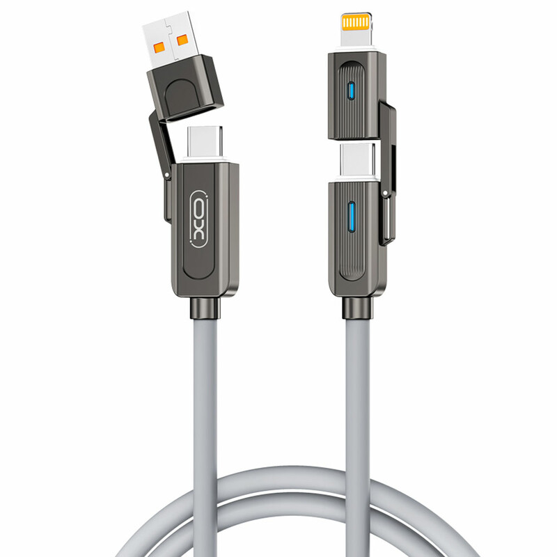 کابل شارژ چهار سر ایکس او مدل XO-NB275 طول 1 متر توان 60 وات