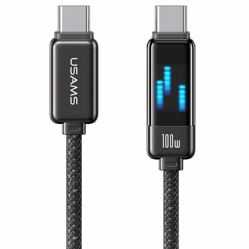 کابل شارژ USB-C به USB-C یوسمز مدل SJ744  طول 1.2 متر توان 100 وات