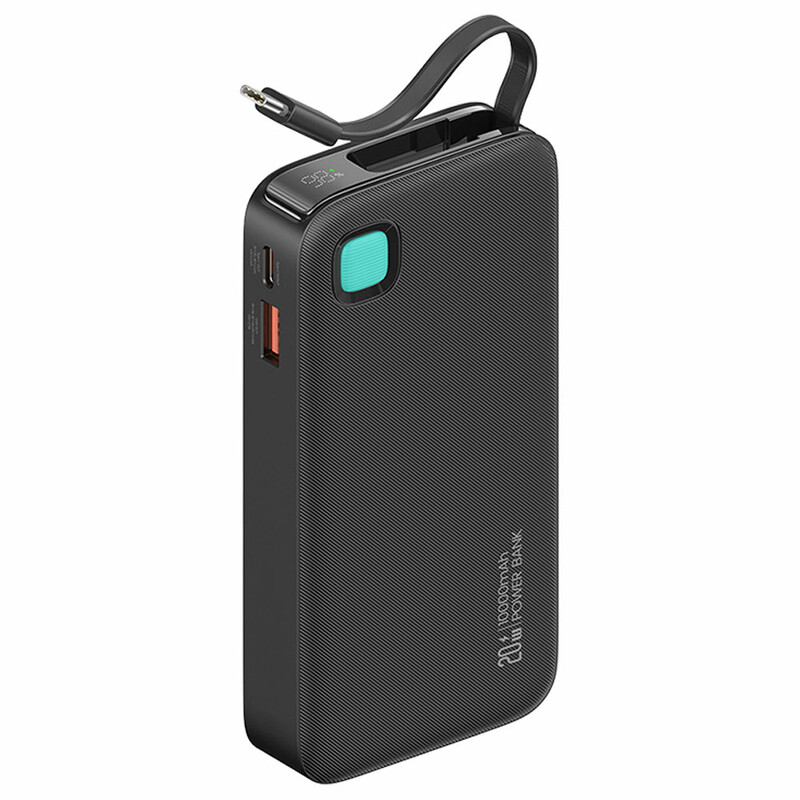 پاوربانک یوسمز مدل CD224 ظرفیت 10000 توان 22.5 وات با کابل متصل