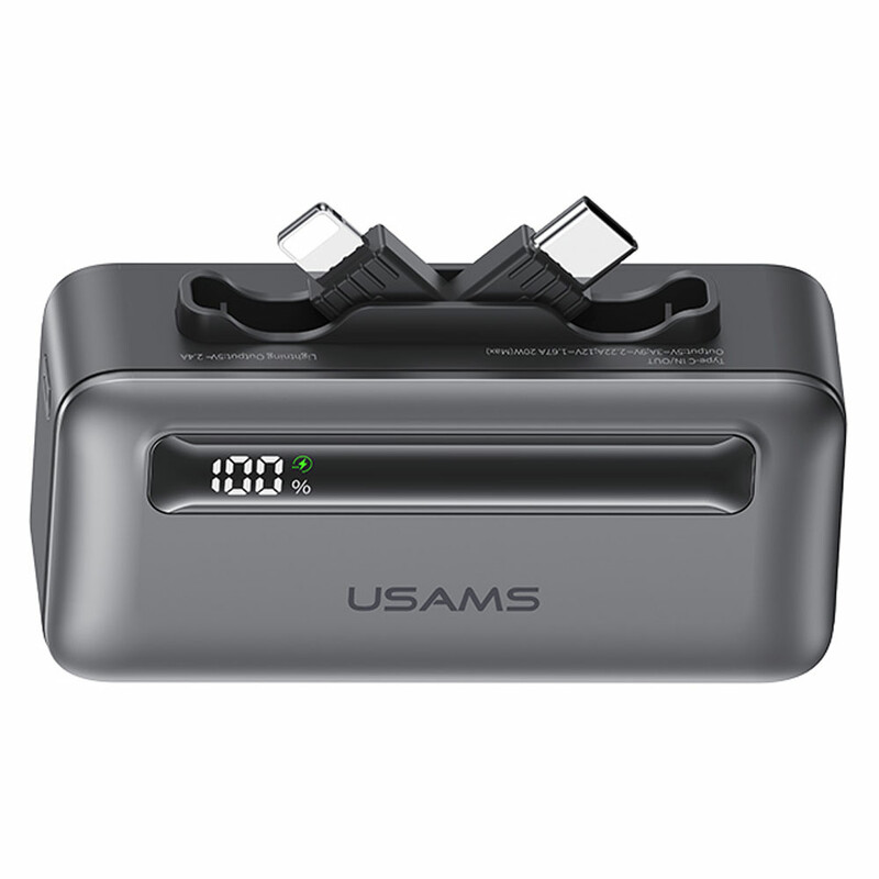 پاوربانک یوسمز مدل CD233 ظرفیت 4500 توان 20 وات با کابل متصل