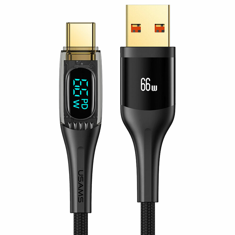 کابل شارژ USB به Type-C یوسمز مدل SJ592 طول 1.2 متر توان 66 وات