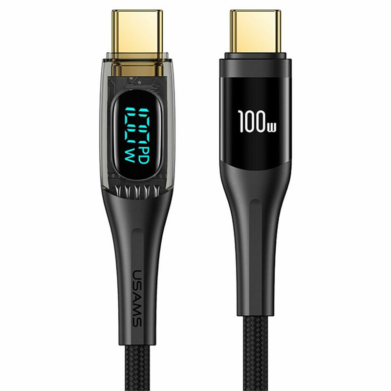 کابل شارژ USB-C به USB-C یوسمز مدل SJ590  طول 1.2 متر توان 100 وات
