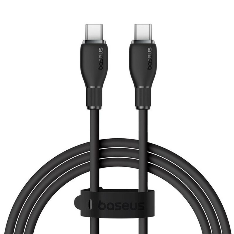 کابل شارژ USB-C به USB-C بیسوس مدل Pudding CB000055 P10355702111-B2 طول 2 متر توان 100 وات