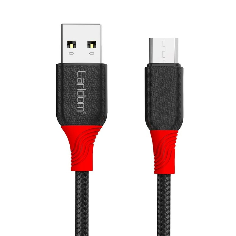 کابل شارژ USB به micro USB ارلدام مدل EC-186M طول 1 متر توان 2.4 آمپر