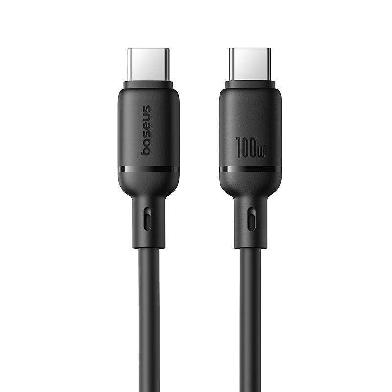 کابل شارژ USB-C به USB-C بیسوس مدل Silky P10377704113-01 طول 2 متر توان 100 وات