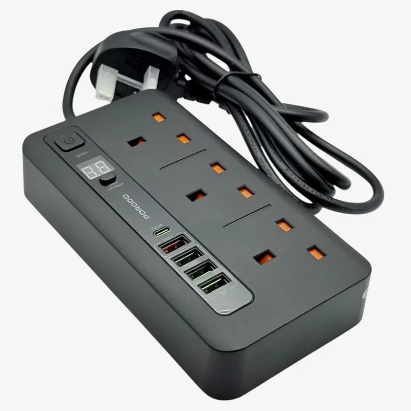 چندراهی برق 3 سوکت و شارژر پرودو مدل PDFWCH013 توان 3000 وات
