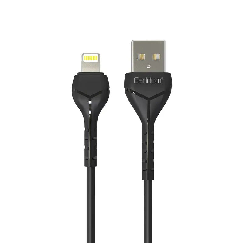 کابل شارژ USB به لایتنینگ ارلدام مدل EC-095i طول 1 متر توان 2.4 آمپر