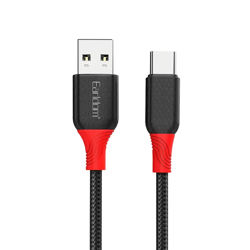 کابل شارژ USB به Type-C ارلدام مدل EC-186C طول 1 متر توان 3 آمپر