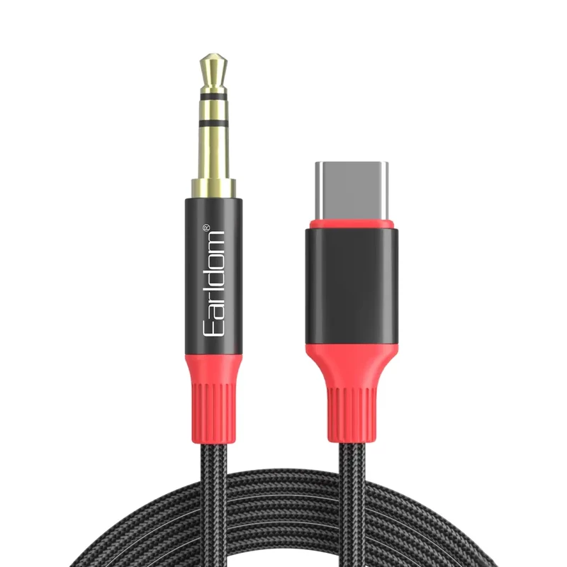 کابل تبدیل تایپ سی به AUX ارلدام مدل AUX76C طول 1 متر