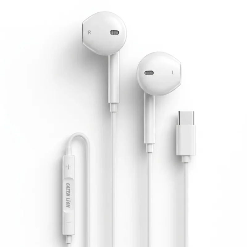 هندزفری گرین لاین مدل Stereo Earphone با کانکتور تایپ سی