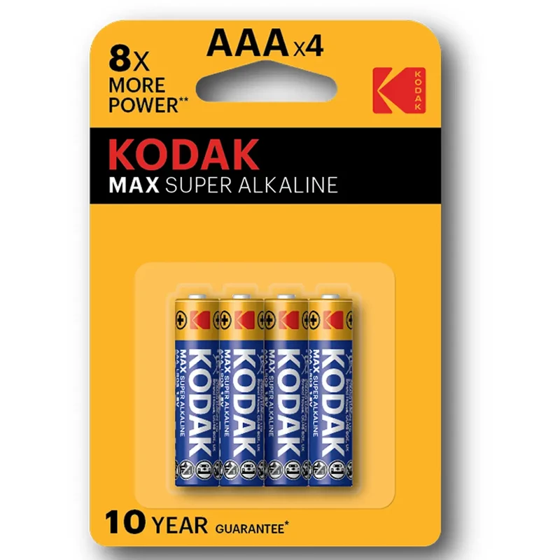 باتری نیم قلمی کداک مدل Max Super Alkaline بسته 4 عددی