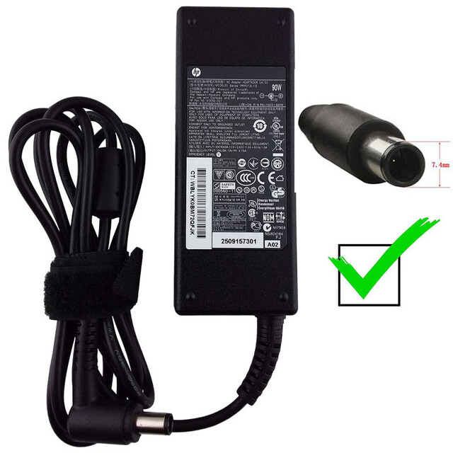 شارژر لپ تاپ اچ پی 19 ولت 4.74 آمپر سر دلی مدل PPP012H-S