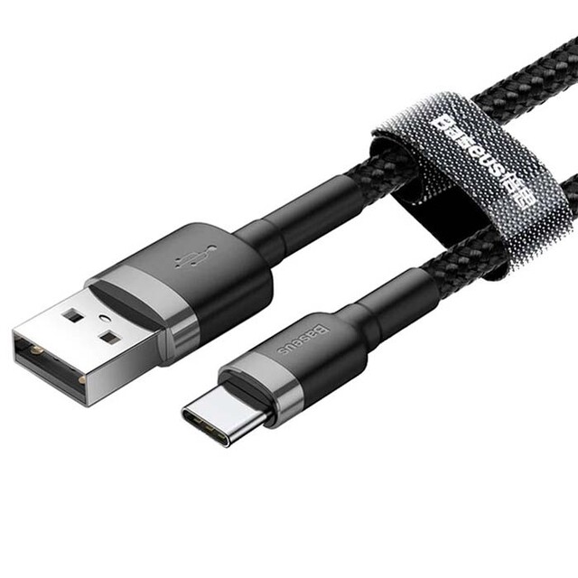 کابل شارژ USB به Type-C بیسوس مدل Cafule CATKLF-BG1 طول 1 متر توان 3 آمپر