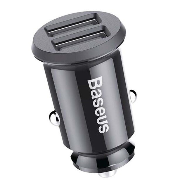 شارژر فندکی دو پورت بیسوس مدل Grain توان 15 وات